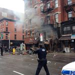Reader Chris sent us this image, saying, "Right after 2nd Ave explosion - and AFTER I called 911 - but before fire."